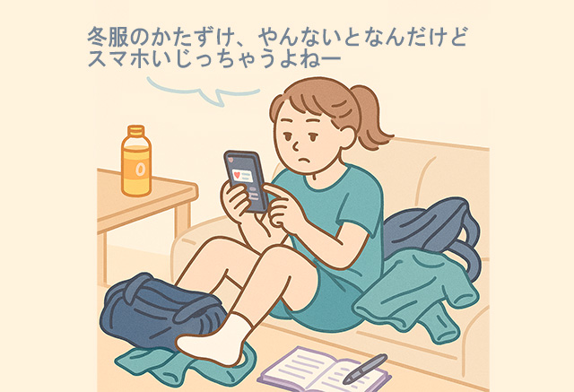 冬服のかたずけがめんどくさい人