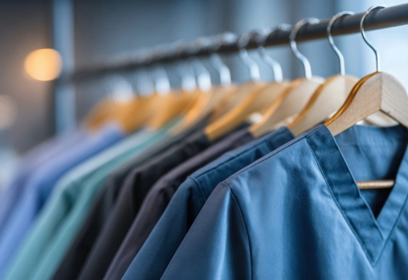 ハンガーにかかった制服のイメージ