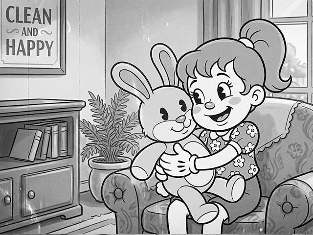 クリーニングでキレイになって喜ぶイメージ