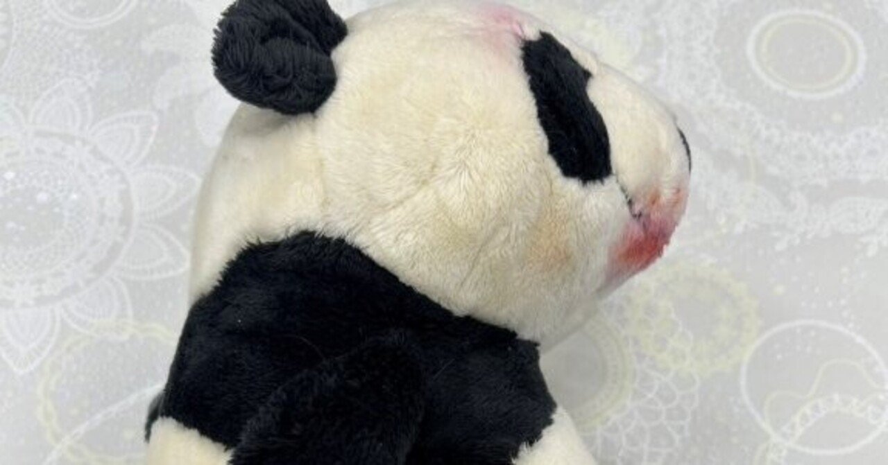パンダのぬいぐるみクリーニング